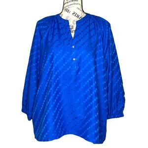 Karl Lagerfeld Paris MEDIUM Sunglass Jacquard Blouse - Stitch Fix Split Neck Top